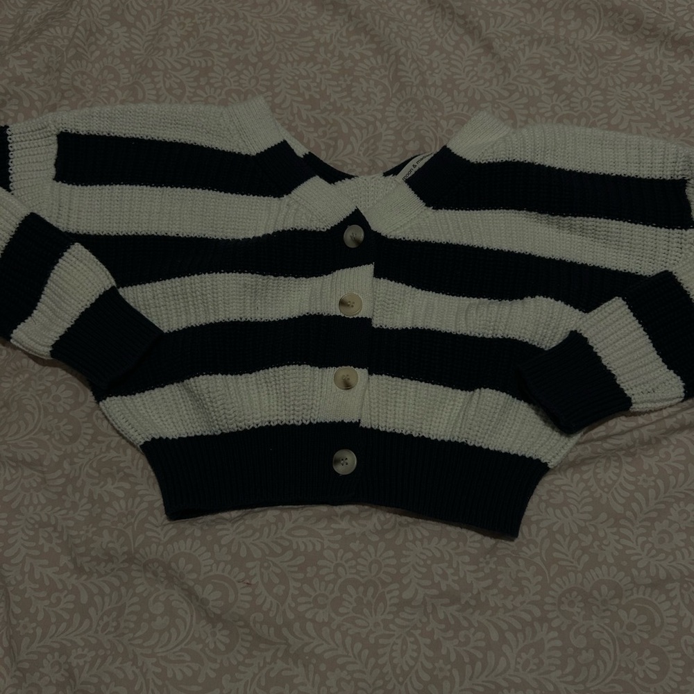 Striped Black and White Women's Sweater